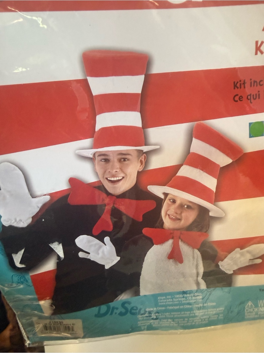 Dr. Seuss Cat in the Hat costume set - Hat, Bow Tie, gloves, socks. Sexy. Couple
